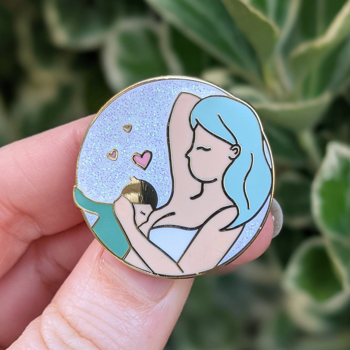 Flutter & Fern Dream Feed Breastfeeding Enamel Pin T & Belle