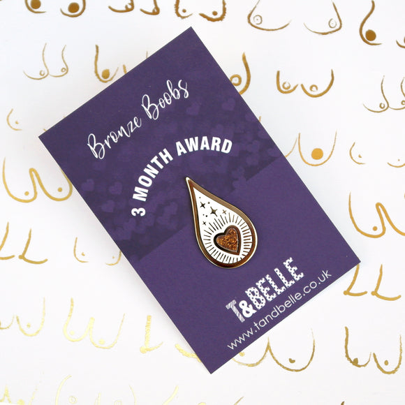 Drops of Magic Bronze 3 Month Breastfeeding Expressing Milestone Award Enamel Pin