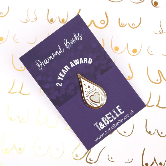 Drops of Magic Diamond 2 Years Breastfeeding Expressing Milestone Award Enamel Pin