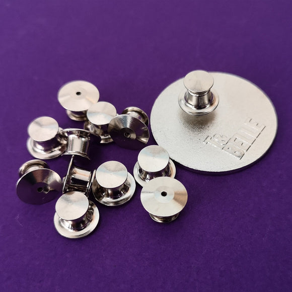 Metal Locking Enamel Pin Clasp (pack of 1 or 5 clasps)